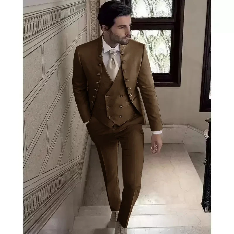 Traje italiano personalizado para hombre, blazer Formal de lujo para graduación, esmoquin para novio, chaqueta ajustada de negocios para boda, 2024