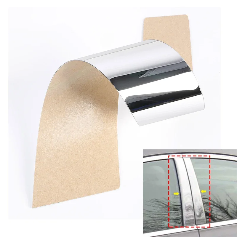 10Pcs For Toyota Corolla Cross  2022-2023 (North America) Car Pillar Posts Silver Stickers Exterior Door Window Column Trims