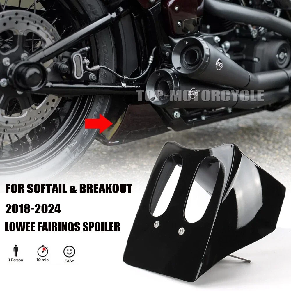 

Задняя защитная пластина, обтекатели, защитный спойлер, черная задняя рамка для Harley M8 Breakout Heritage Class Fat Boy FXBR 2018-2024