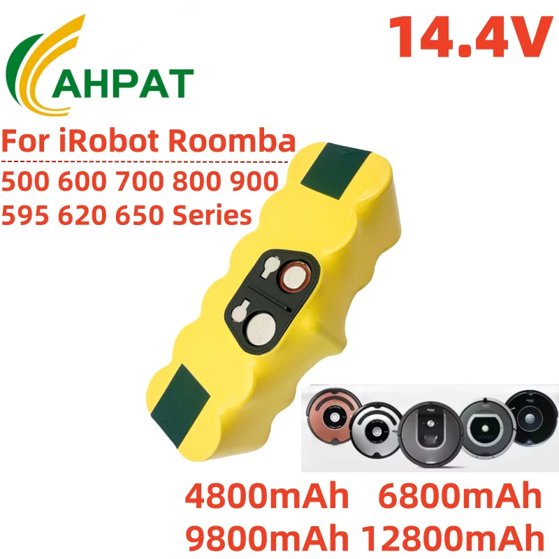 

For Roomba 500 Battery 14.4V 5.0Ah 6.4Ah Rechargeable Battery For iRobot Roomba 500 600 700 800 900 595 620 650 780 890 Battery