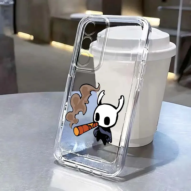 Cartoon The-Hollow Knight Phone Case For Samsung Galaxy S26 S25 S24 S23 S22 S21 S20 Edge Plus Ultra FE 5G Transparent Soft
