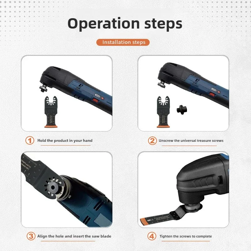 10Pcs Japanese Oscillating Saw Blades High Carbon Steel Bi-Metal Curved Edge Multitool Blades Sharp Wear Resistant Cutter Blade