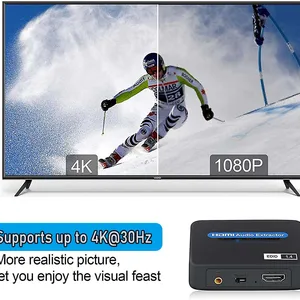 HDMI Splitter Audio Extractor, 4K Video Converter, Toslink + Aux, Splitter für PS4, PS5, HDTV, DVD 6 Hauptverkauf HDMI 4K Audioextraktor - №1