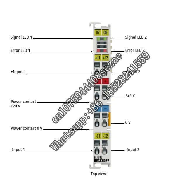 Бекшоф EL1382 |   2-канальный цифровой входной термистор