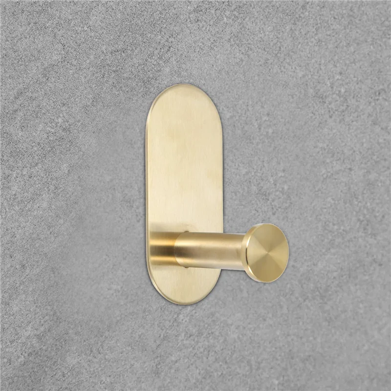 

LUCK-Настенная вешалка для полотенец для рук, матовое золото, нержавеющая сталь, круглый держатель для туалетной бумаги, крючок, фурнитура, аксессуары