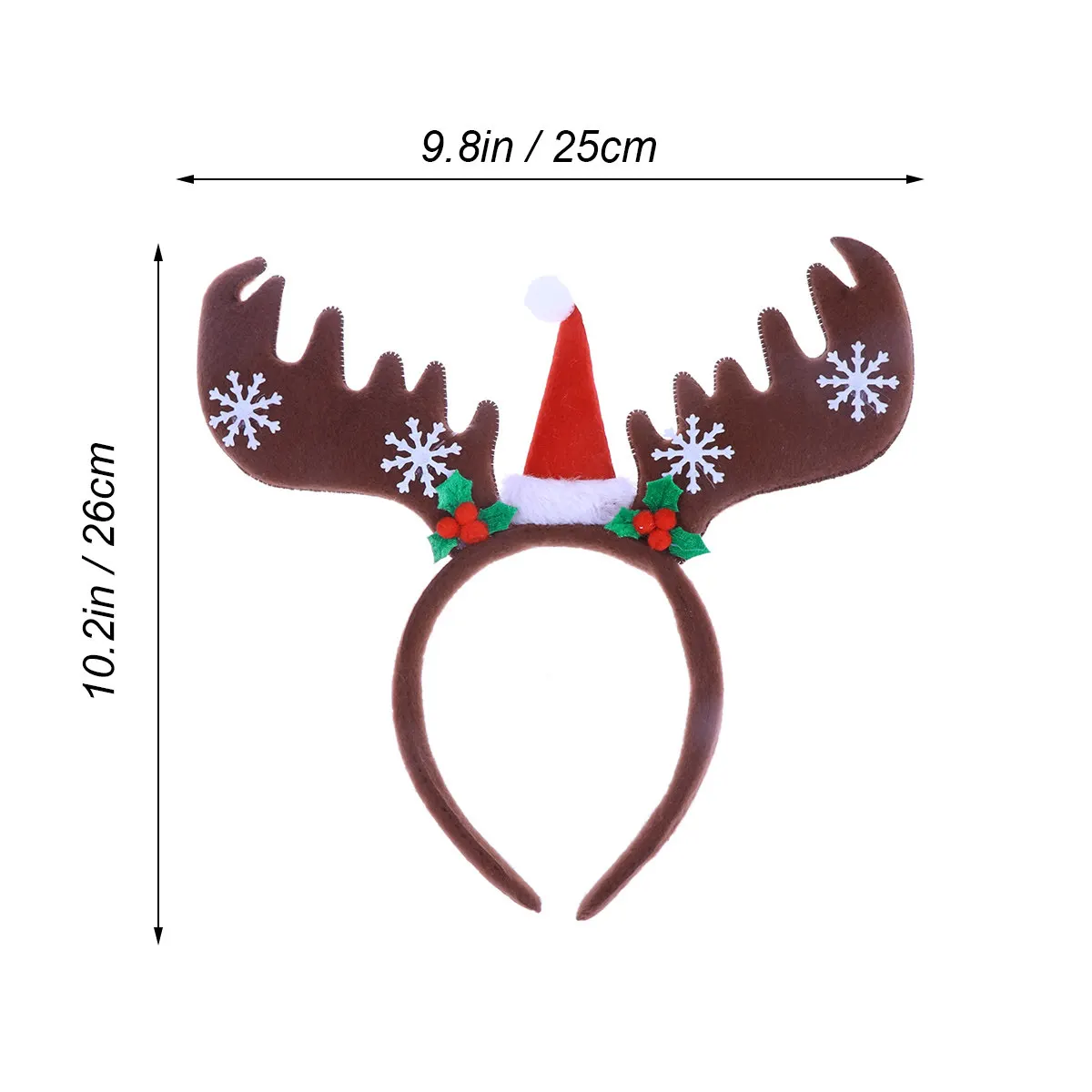 Antler Christmas Headband for Women & Kids – Lightweight Festive Hair Hoop, Non-Deforming Holiday Party Headdress Gift