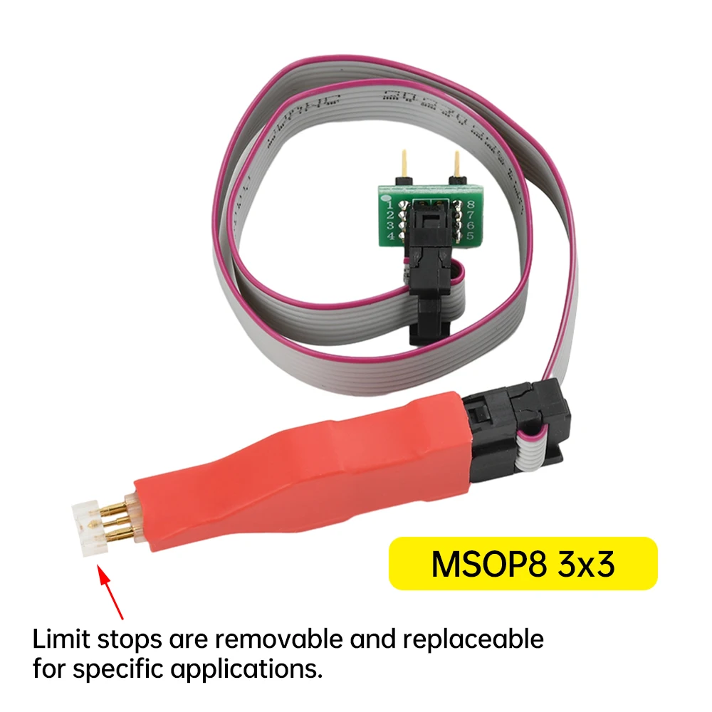 TSSOP8/MSOP8 Microchip Spring Pin Burner Read/Write Test Probe Car Instrumentation Program Download Cable Programmer