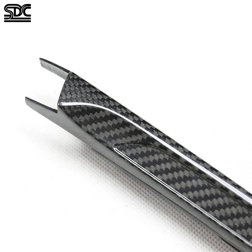 حقيقي الجاف الكربون الجانب الحاجز الزخارف استبدال لسيارات BMW M3 F80 M4 F82 F83 2014-2018 المنافسة الجبهة الحاجز غطاء إطاري 2 قطعة/المجموعة #6