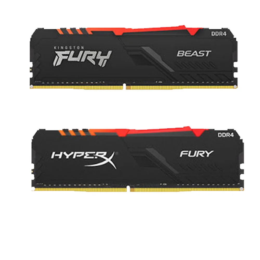 Fúria besta rgb ram kingston memória desktop ddr4 8gb 16gb 32gb 2666mhz 3200mhz 3600mhz ddr4 mdimm 288pin xmp novo