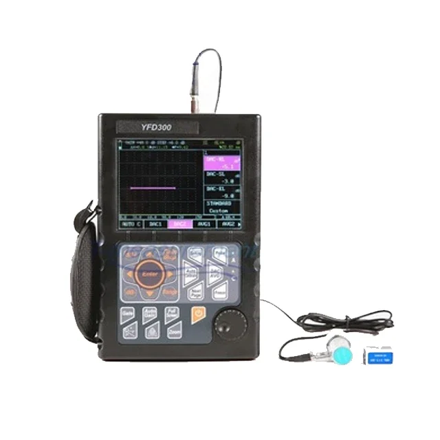 YFD300 Digital ultrasonic Digital Ultrasonic Flaw Detector FD201, NDT UT, ultrasound weld testing equipment 10 hours working