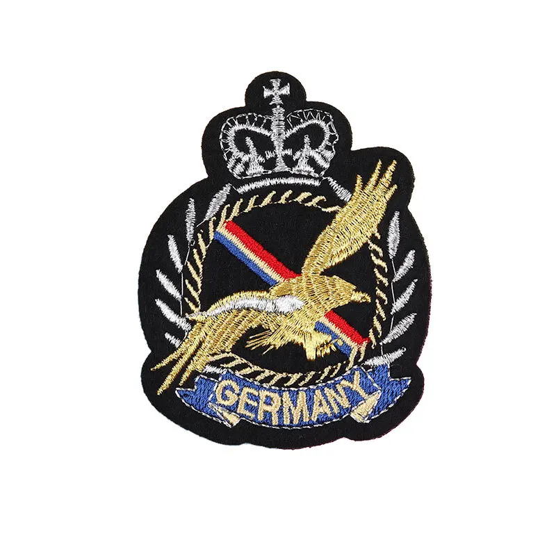 Armia niemiecka rozmiar naszywki na ramię: 7.7*6CM naszywki do szycia łatka na odzież aplikacja z tkaniny DIY wystrój