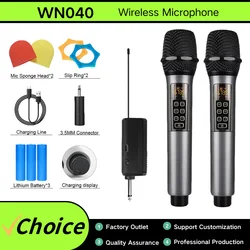 New ECHO Professional Multi Functional Wireless Microphone Dual Channel UHF Party Karaoke Church Stage Performance Long Distance