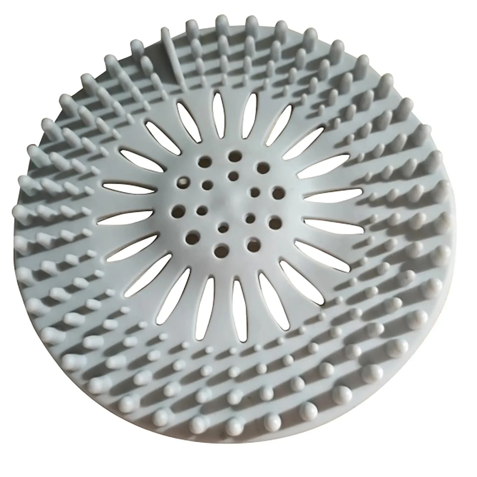 Silicone Drain Hair Catcher with Suction Cup Shower Bathtub Drain Strainer Hair Filter Drain Sink Strainer Bathroom Accessories