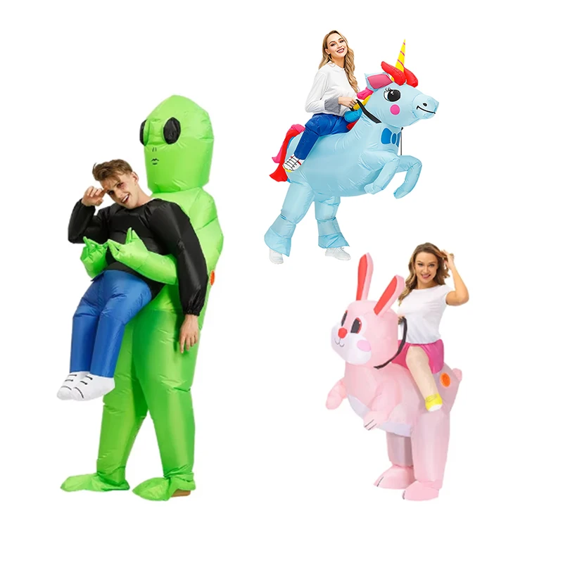 

Halloween Anime Fancy Alien Costume Adult Kids Alien Inflatable Costume Boys Girl Party Cosplay For Man Women Funny Suit Dress