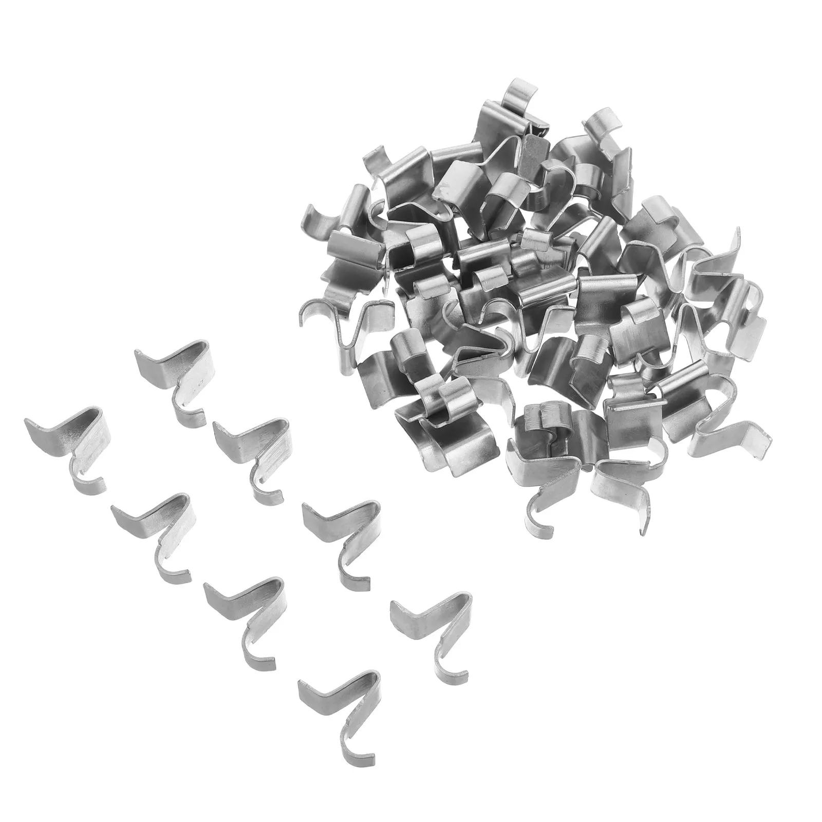 

50 шт. металлических зажимов для полок, кронштейнов для тяжелых нагрузок, регулируемых креплений для книжных полок - универсальные