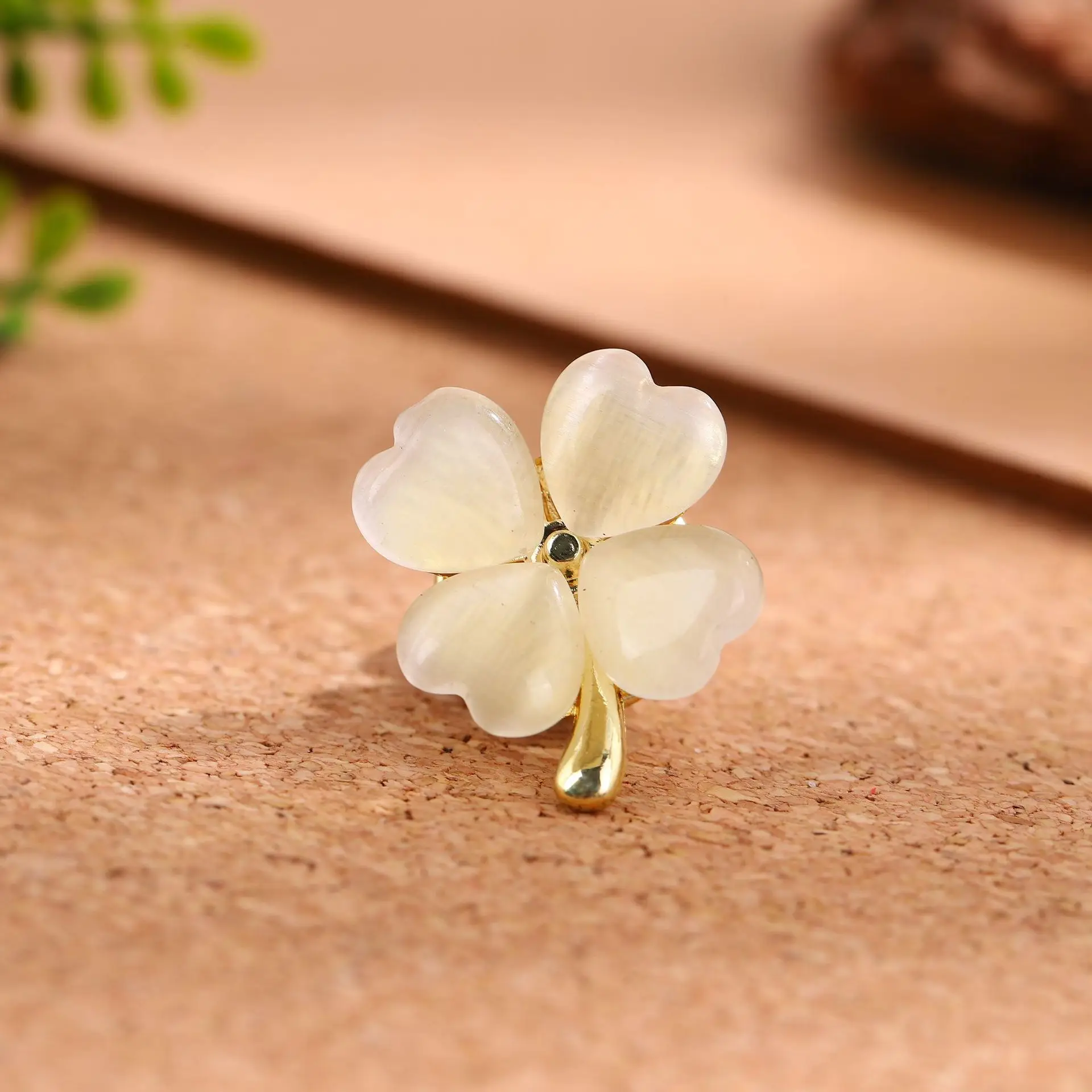 

Four Leaf Clover Enamel Pin | Lucky Charm Brooch | Versatile Accessory for Backpack & Jacket