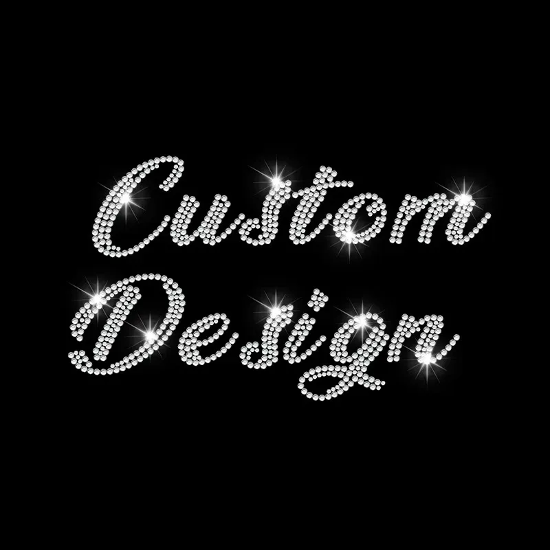 

Пользовательские блестящие персонализированные логотипы с мотивом исправления и стразами, дизайн теплопередачи, утюг на рубашке, джинсы с капюшоном