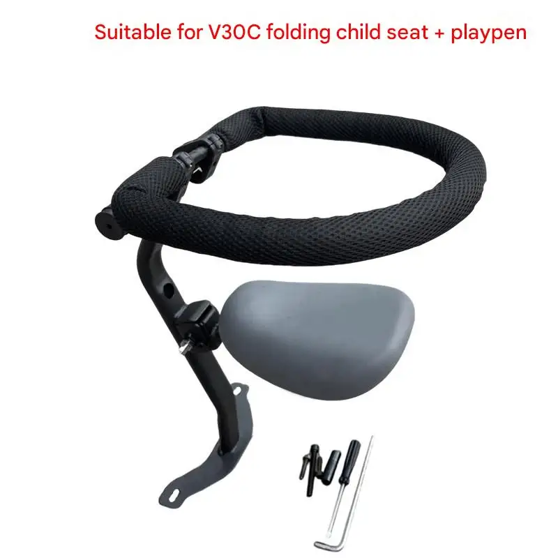 For Ninebot V30C One-Step Collapsible Toddler Seat Foldable Guardrail Design Freely Release Front Footrest Operating Space