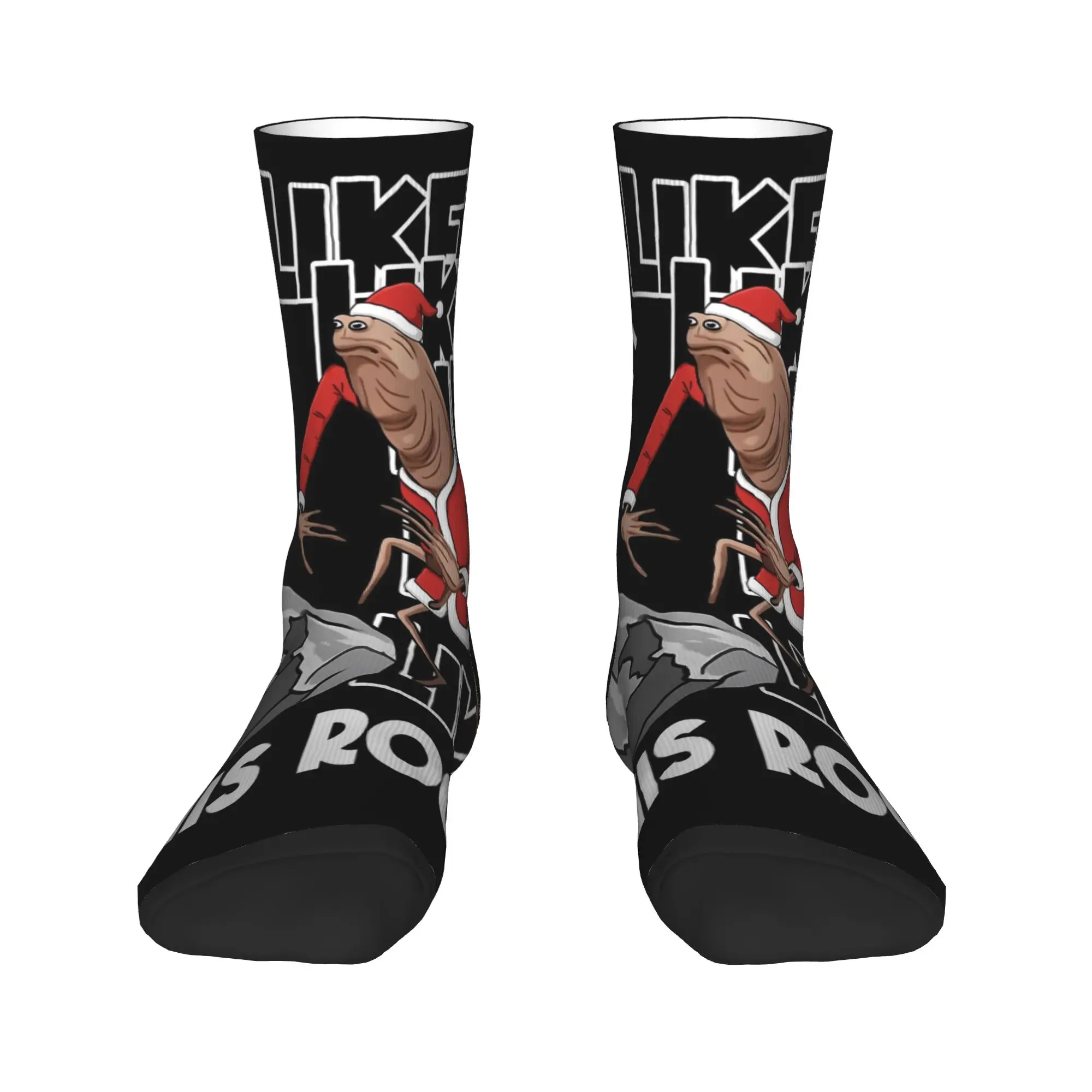 Funny marcus the worm satan claus Christmas hat Stockings Couple Socks Soft Harajuku Socks Autumn Outdoor Anti Skid Design Socks