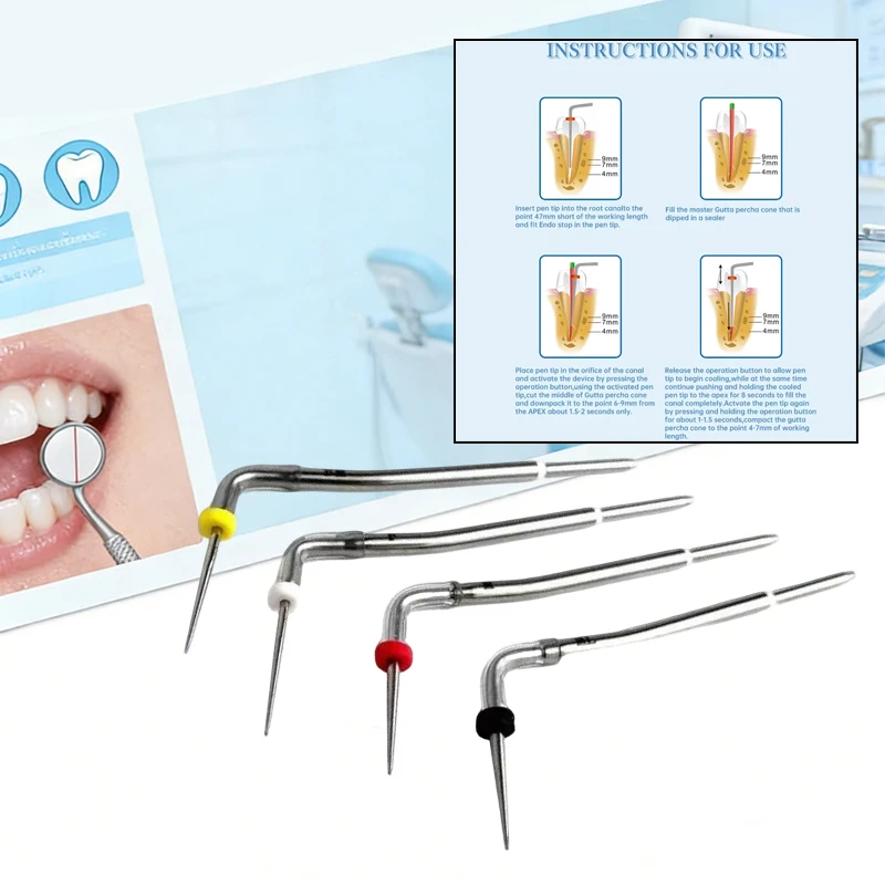 

Профессиональный беспроводной набор из 4-х терморегулируемых ручек для нагрева гуттаперчи, инструмент для эндодонтического лечения для клиник