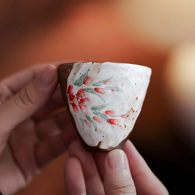 

Порошок Инь, нарисованная вручную старая каменная глина, чайная чашка, винтажная чайная чаша, кувшин для воды, личная чашка, чазанская мастер-чашка, принадлежности для чайной церемонии