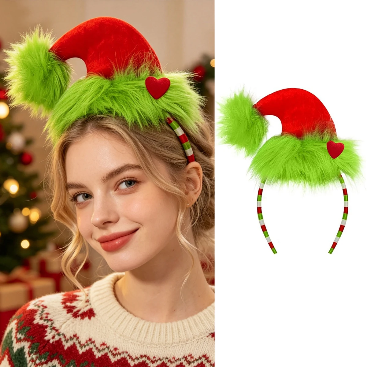 Elf Costume Christmas - قطعة واحدة: طوق رأس على شكل