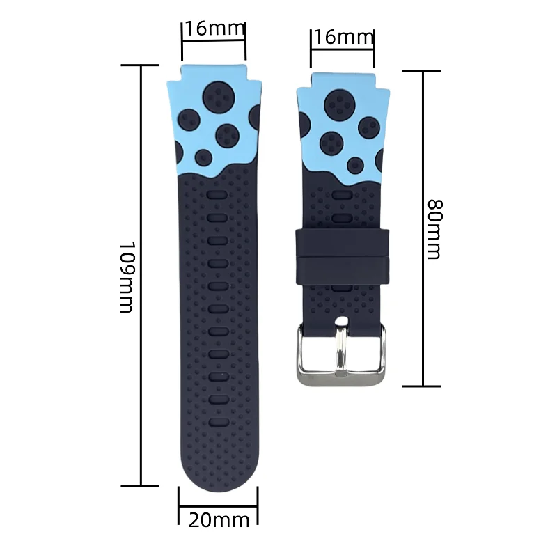 16mm Kinder Smart Sport Uhr Band Silikon Armband Einstellbare Armbanduhr Ersatz Armband Wasserdichte Kinder Uhrenarmbänder – Detail 6