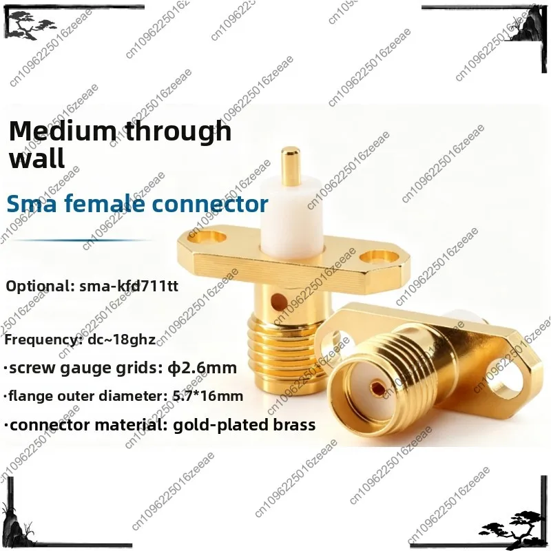 1pc sma connector kfd 18g high frequency test connector media wall panel fixed sma-kfd711tt