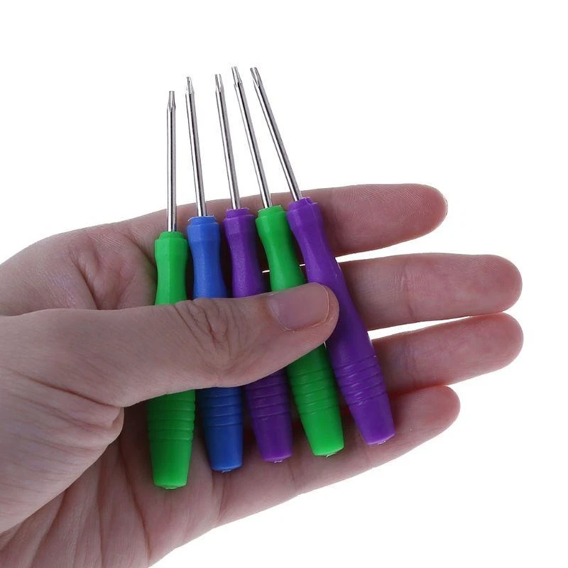 A2UD 5 in 1 Torx 자기 드라이버 세트 수공 공구 수리 오픈 키트 T2
