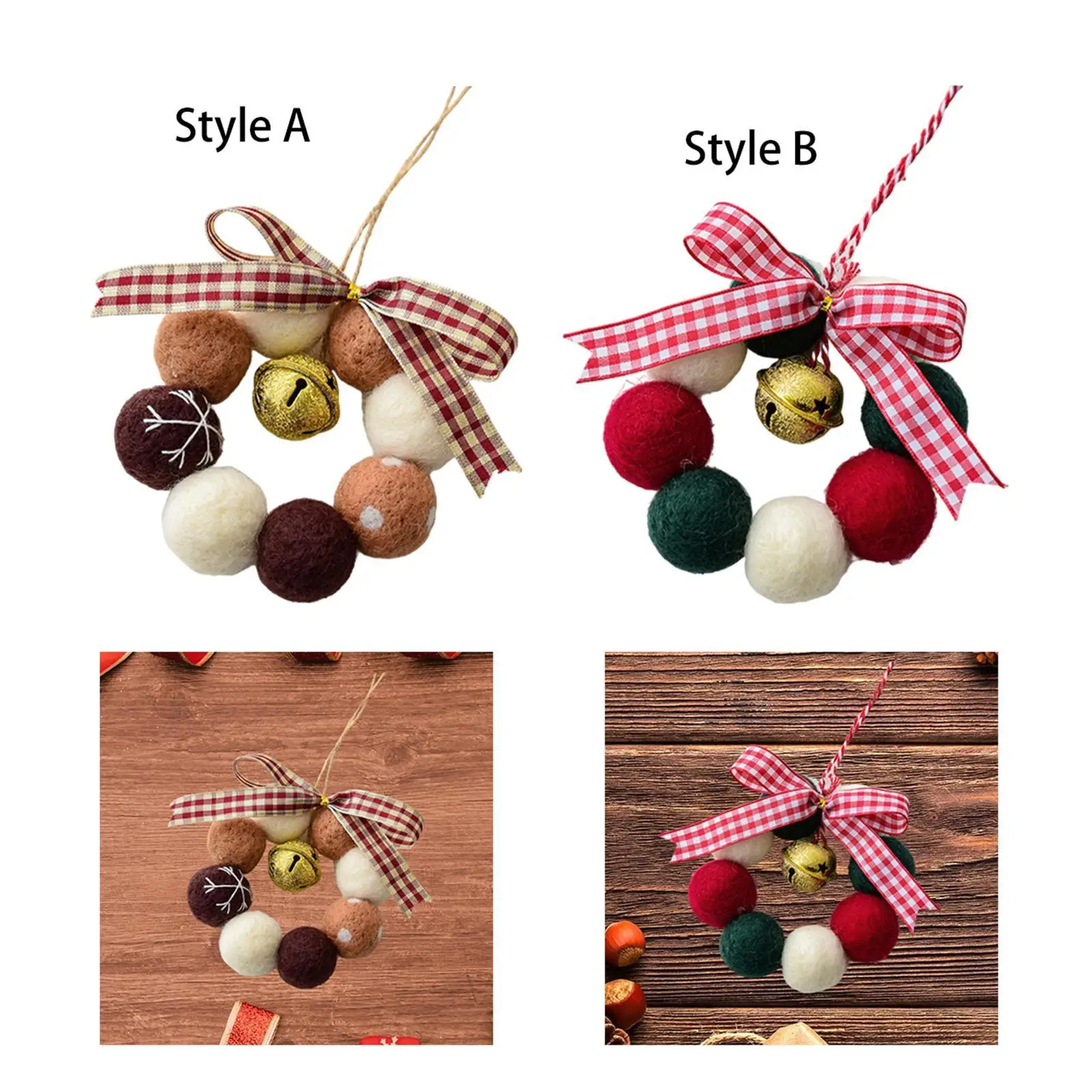 Kerstboom Krans Hanger Charm Party Decor met Strik Leuke Collectible Kerst Decor voor Open Haard Hal Muur Deur Binnen