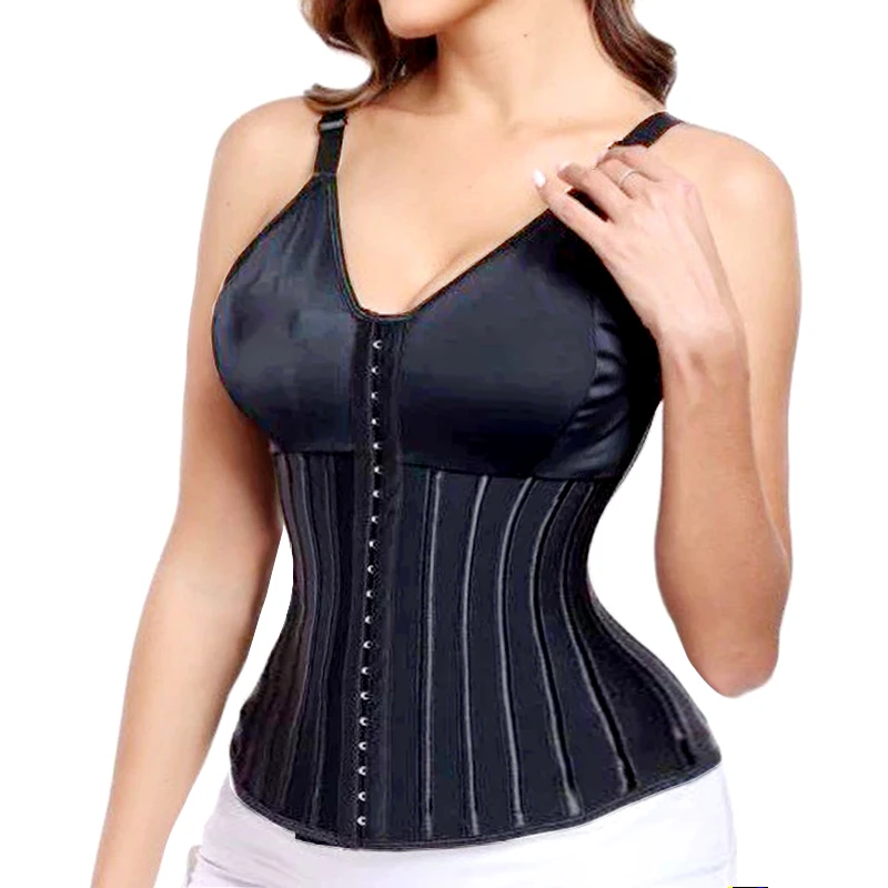 Latex-Shapewear Fajas Kolumbianischer Korsett-Gürtel Taillentrainer mit 25 Stahlstäben Flacher Bauchgürtel Schlankheits-Bodyshaper