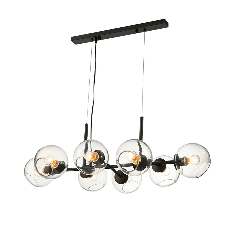 Modern Glasses Pendant Lights for  Dining Room Furniture Loft Black Gold Hanging Light Bedroom Living Room Decoration