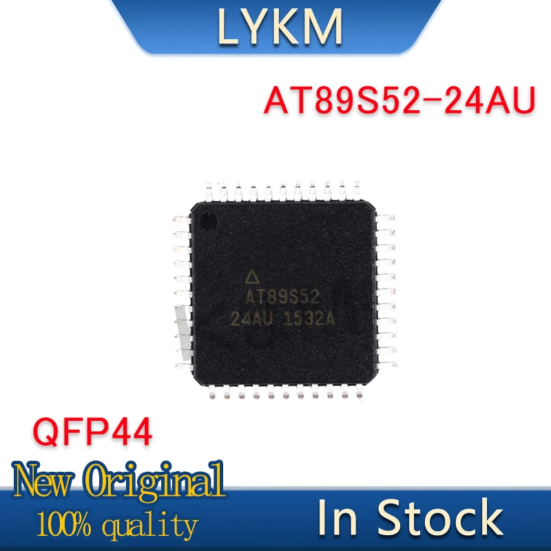 5/PCS New Original AT89S52-24AU AT89S52 24AU 8-bit flash microcontroller chip TQFP44 In Stock