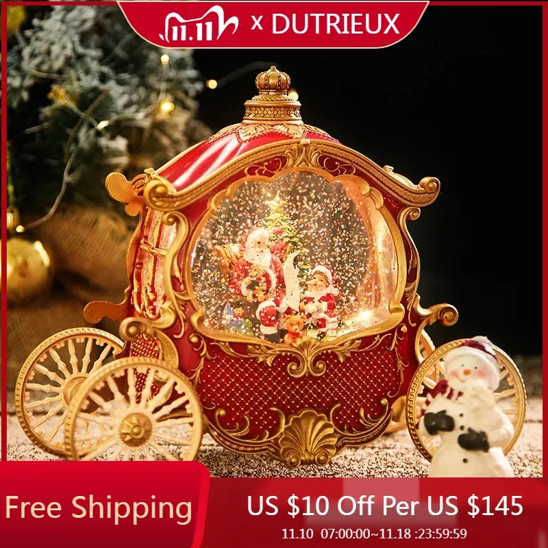 

Fashion Santa Claus Crystal Ball Snow Music Box Boys Girls Children Christmas Gifts Aesthetic Modern Creative Room Decorations