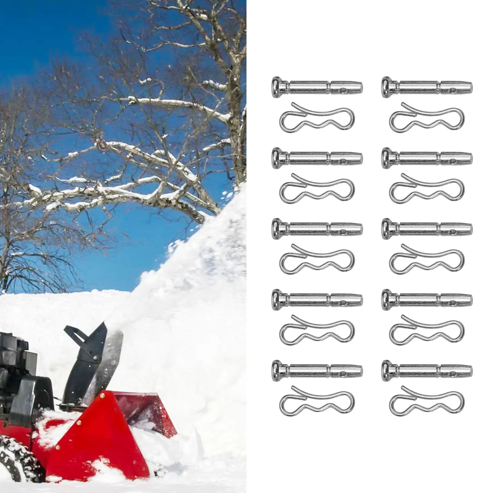 Enhance the Efficiency of your Snowblower with 20Pcs Shear Pins&Cotter Pins  Easy to Install  Long Lasting Performance