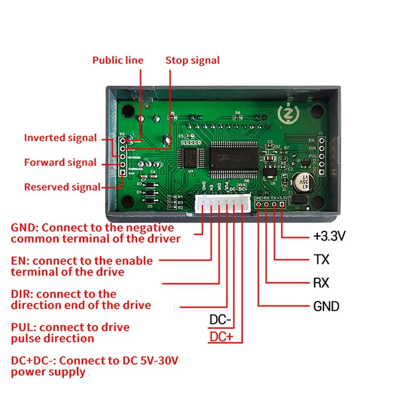 4X 42 57 Stepper Motor Controller Positive And Reverse Angle Pulse Speed Control Board PLC Serial Communication