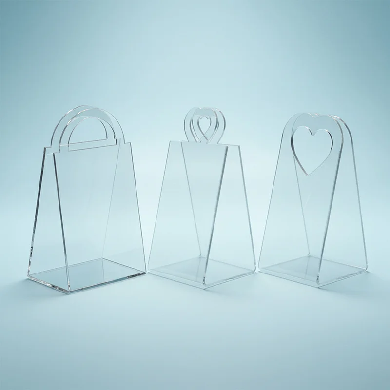12Pcs Upgraded High Transparent Acrylic Gift Box 9x4.5x5.5cm Creative Portable Candy Box Wedding Party Favor Gift Packaging