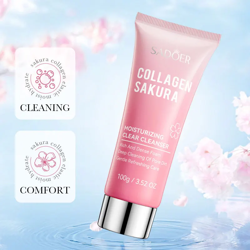SADOER Sakura Collagen Cleanser Oil Control Exfoliation Deep Cleanser