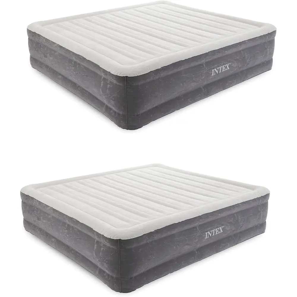 

18-дюймовый двуспальный надувной матрас Iatable iber-Tech Elevated Premium Plush Comort со встроенным насосом и технологией Dura-Beam (2 шт.