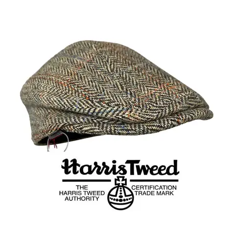 100% Wool Shape-Retaining Harris Tweed Hat - Men's Retro Duckbill Cap Newsboy Beret Winter Warm British Cap