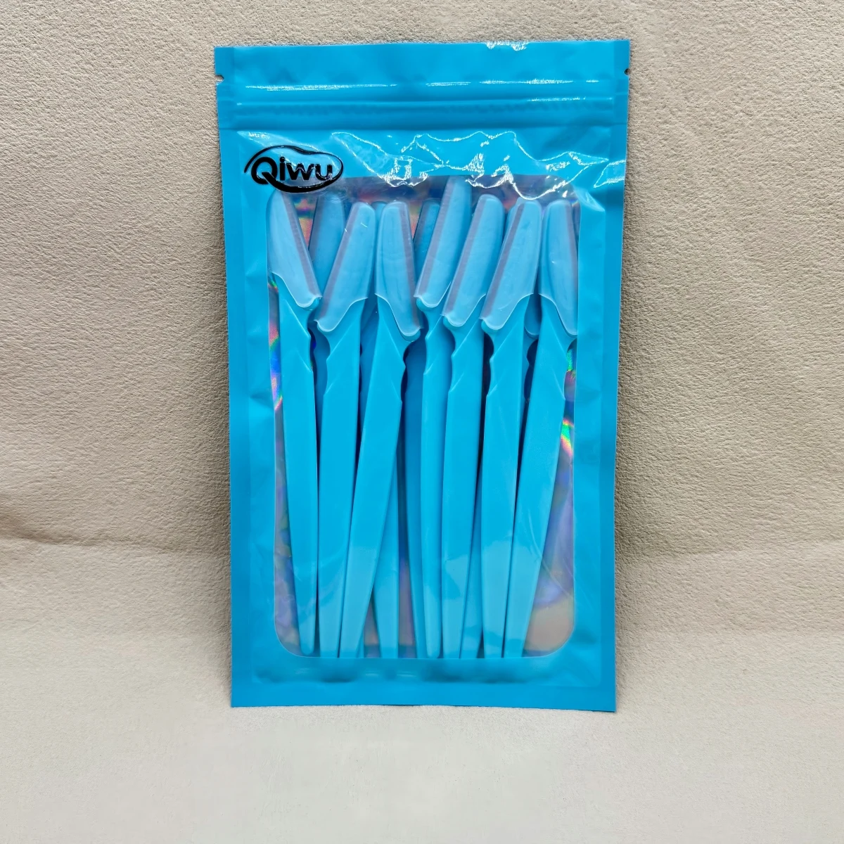 Qiwu 12 pçs sobrancelha segurança navalha mulher maquiagem trimmer lâmina barbeador portátil rosto navalha olho sobrancelha depilação cortadores de remoção de pêlos