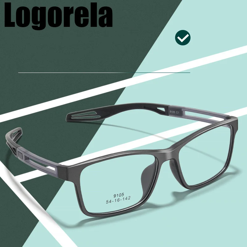 Logorela 9105 Men's Basketball Prescription Sport Eyewear Anti-Collision Football Eye Glasses Fitness Training Goggles