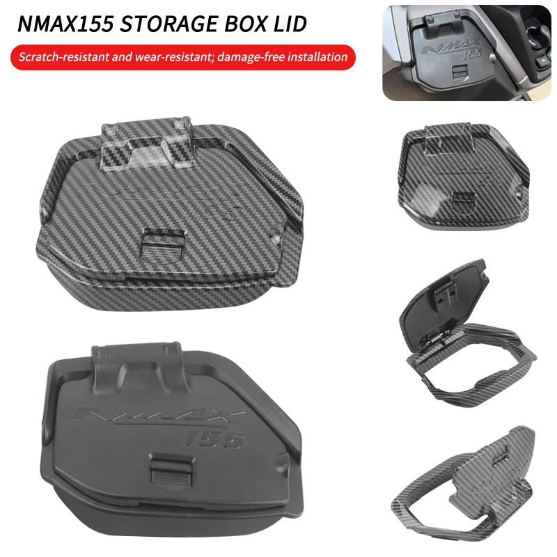 For Yamaha 2025 NMAX155 Tool Box Storage Cover Volt Compartment Cover Side Pocket Cover Charger Waterproof