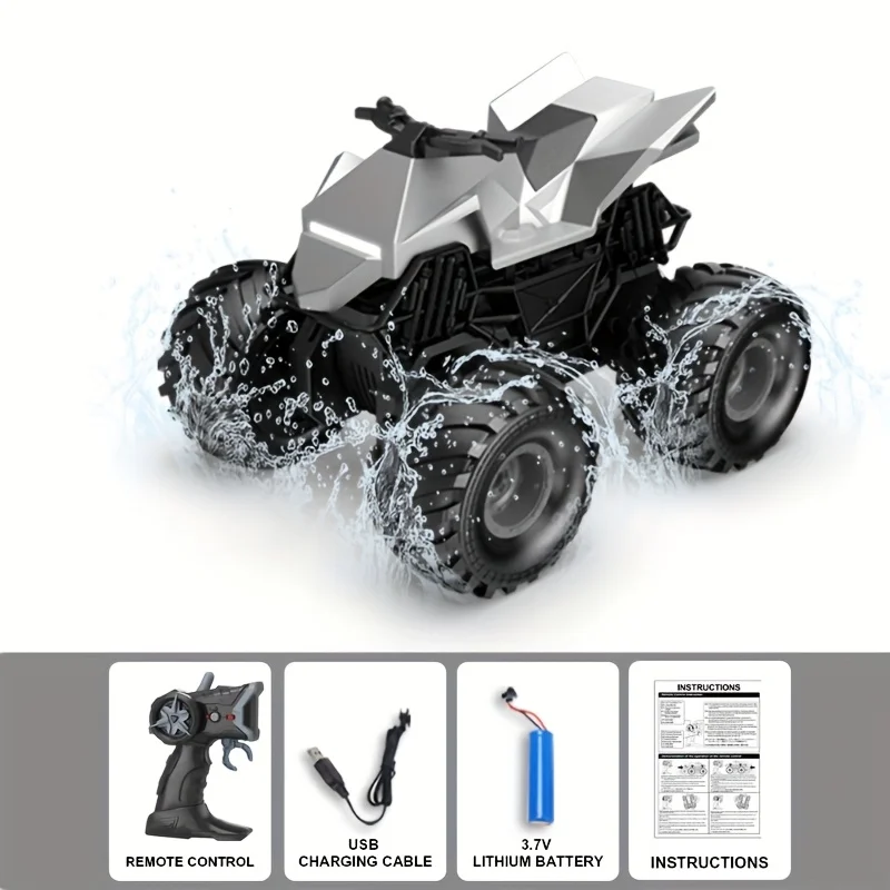 Off-road four-wheel drive remote control vehicle, suitable for all-terrain remote control motorcycle off-road vehicle toys