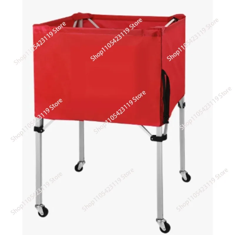 

Foldable Ball Storage Trolley Durable Lightweight Basketball Football Volleyball Cart for Sports & Fitness
