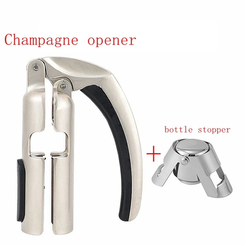 

1PCS Champagne bottle opener cork opener + 1PCS bottle stopper