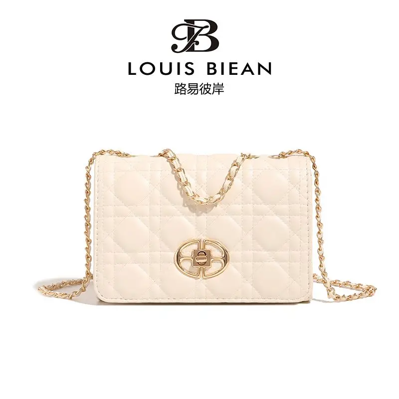 

Louis Biean's new versatile commuting crossbody bag for autumn and winter, textured shoulder bag 9073 white