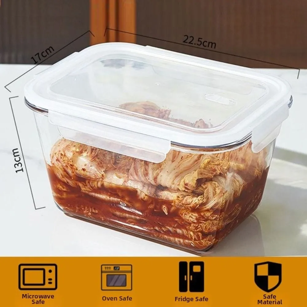 High Borosilicate Large Capacity Glass Crisper Box Stackable Leak-Proof Large Glass Box Microwave Safe Durable Lunch Box view 6