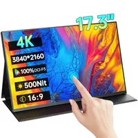 Moniteur portatif d'écran tactile de 17.3 pouces 4K 3840*2160P 100% DCI-P3 HDR XBox PS4/5 commutateur