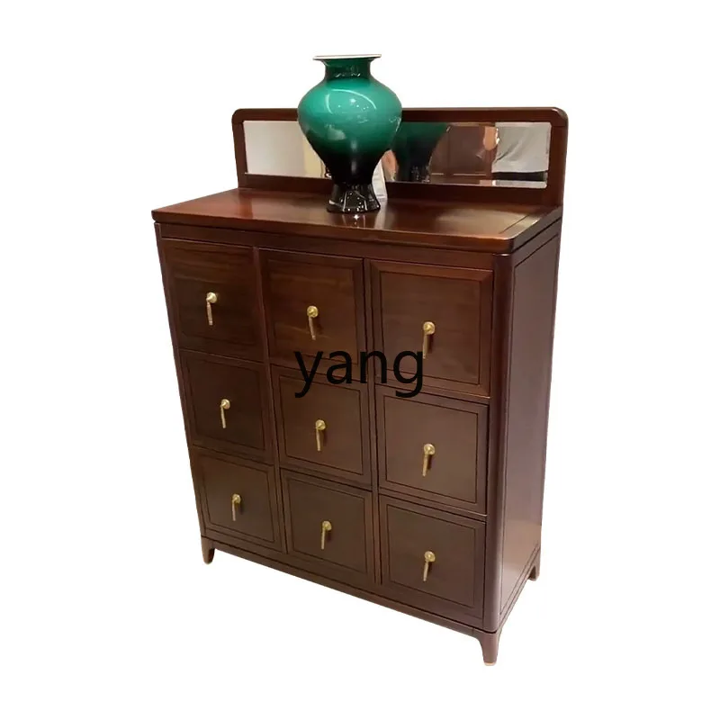 

LMM new Chinese ebony nine chest cabinet modern simple zen solid wood nine chest cabinet